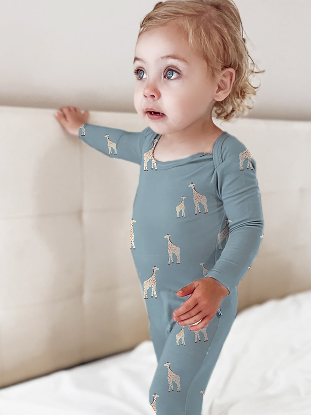 Convertible Pajama - Giraffe Moss