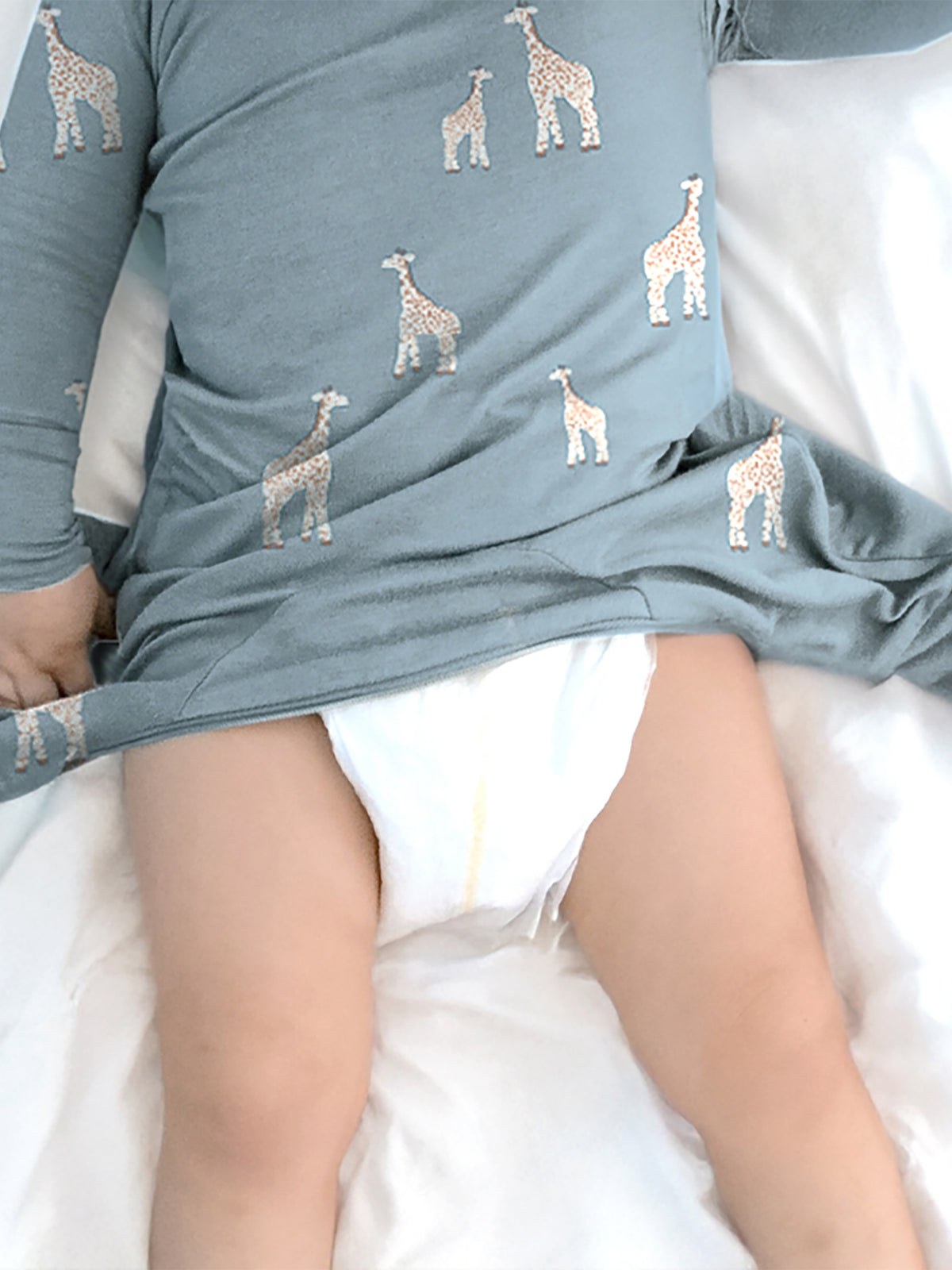 Convertible Pajama - Giraffe Moss
