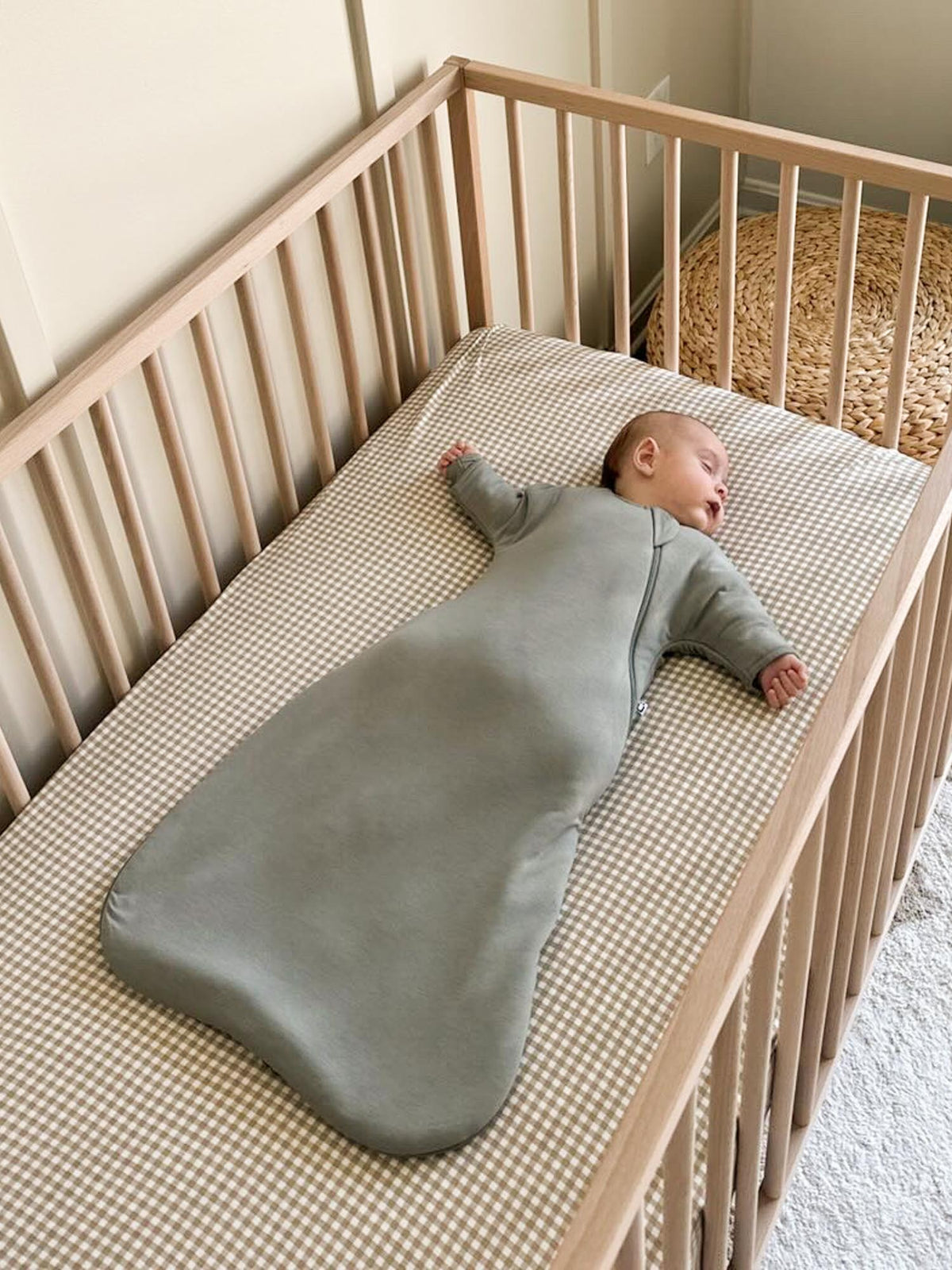 Long Sleeve Transitional Swaddle Sack - Sage / 1.0 TOG