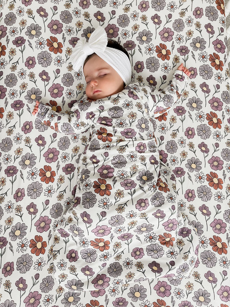Long Sleeve Transitional Swaddle Sack - Bouquet / 1.0 TOG
