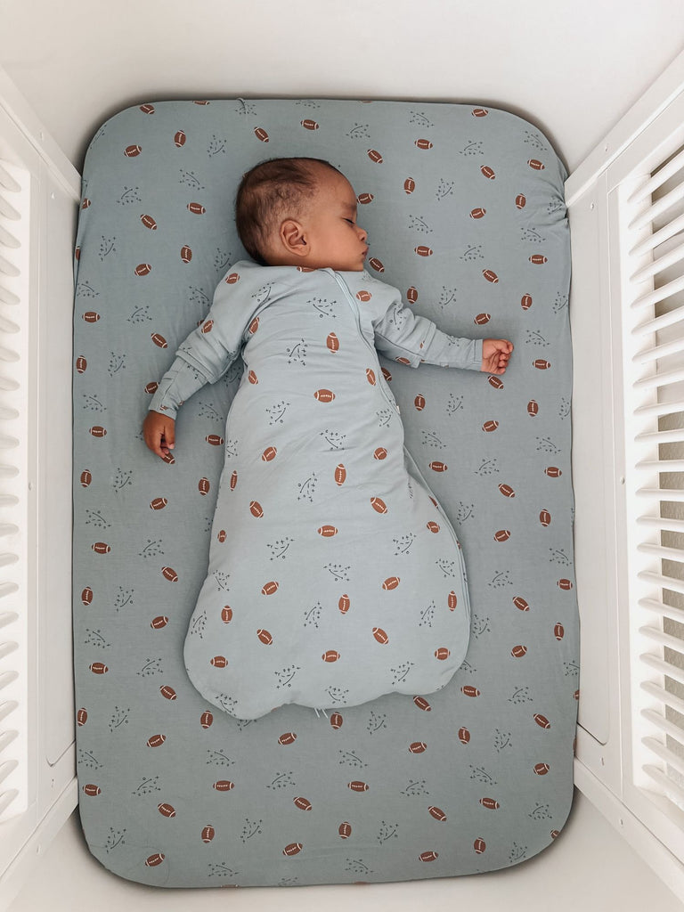 Long Sleeve Transitional Swaddle Sack - Football / 1.0 TOG