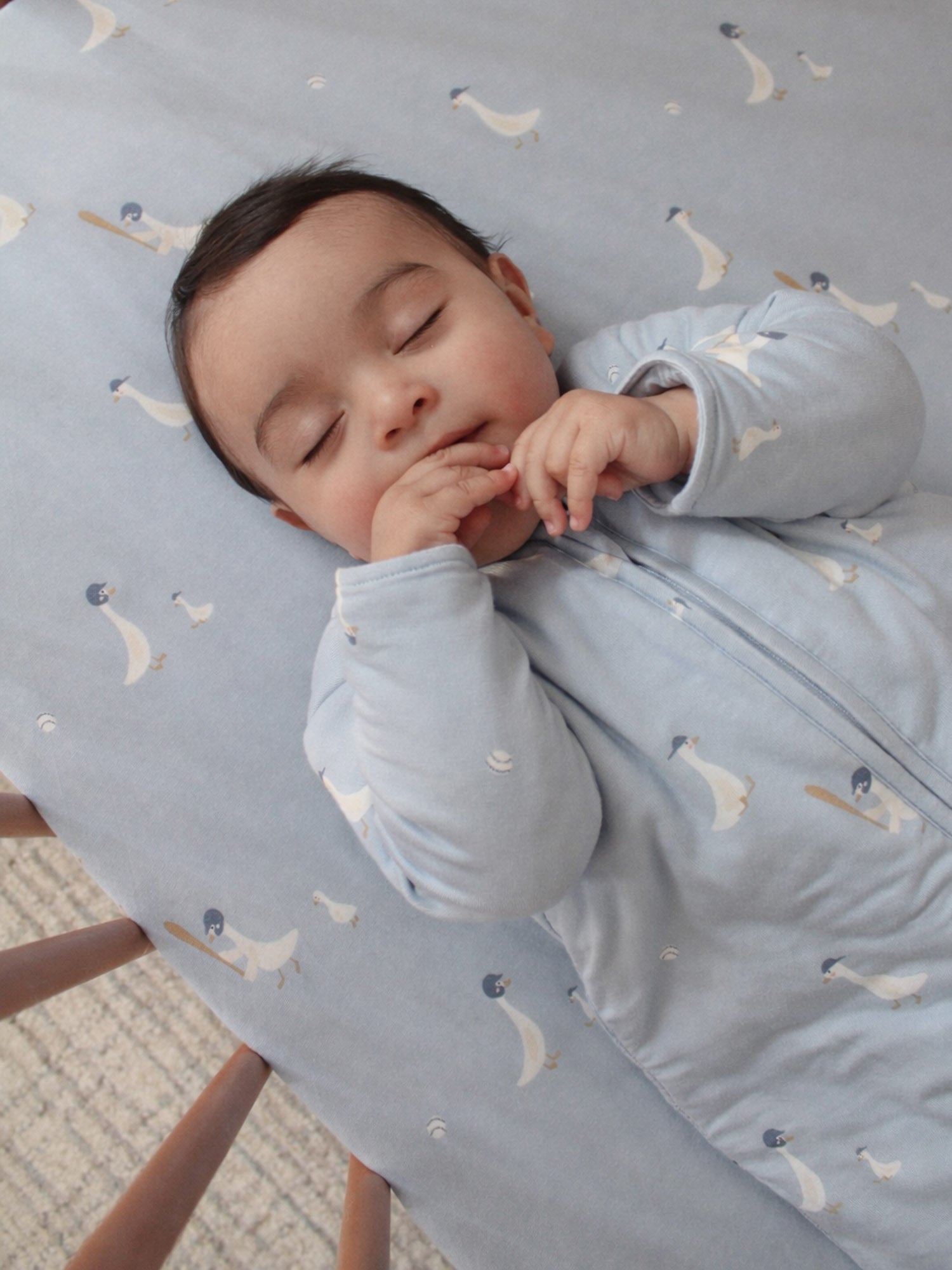 Long Sleeve Footie Sleep Sack - Baseball Goose / 0.5 TOG