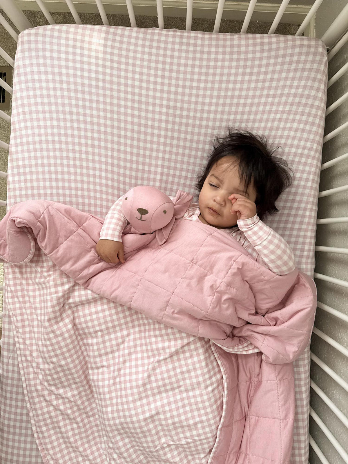 Crib Sheet - Pink Gingham