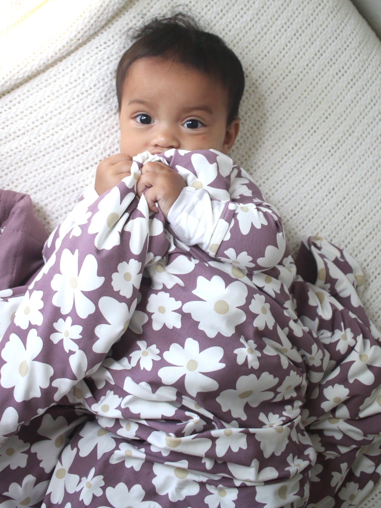 Blossom Mauve 1.0 TOG Bamboo Viscose Baby Blanket | günamüna