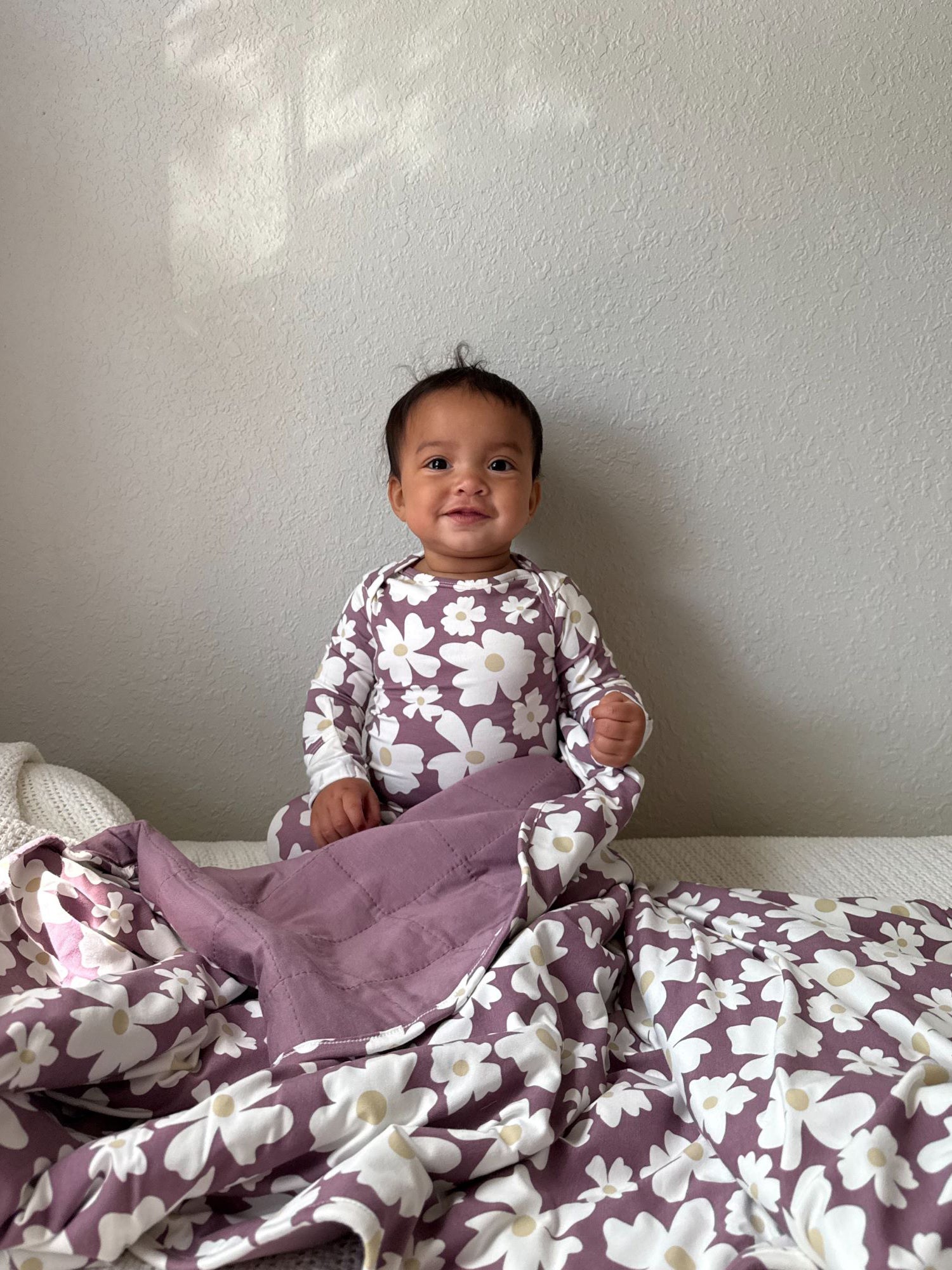 Blossom Mauve 1.0 TOG Bamboo Viscose Baby Blanket | günamüna