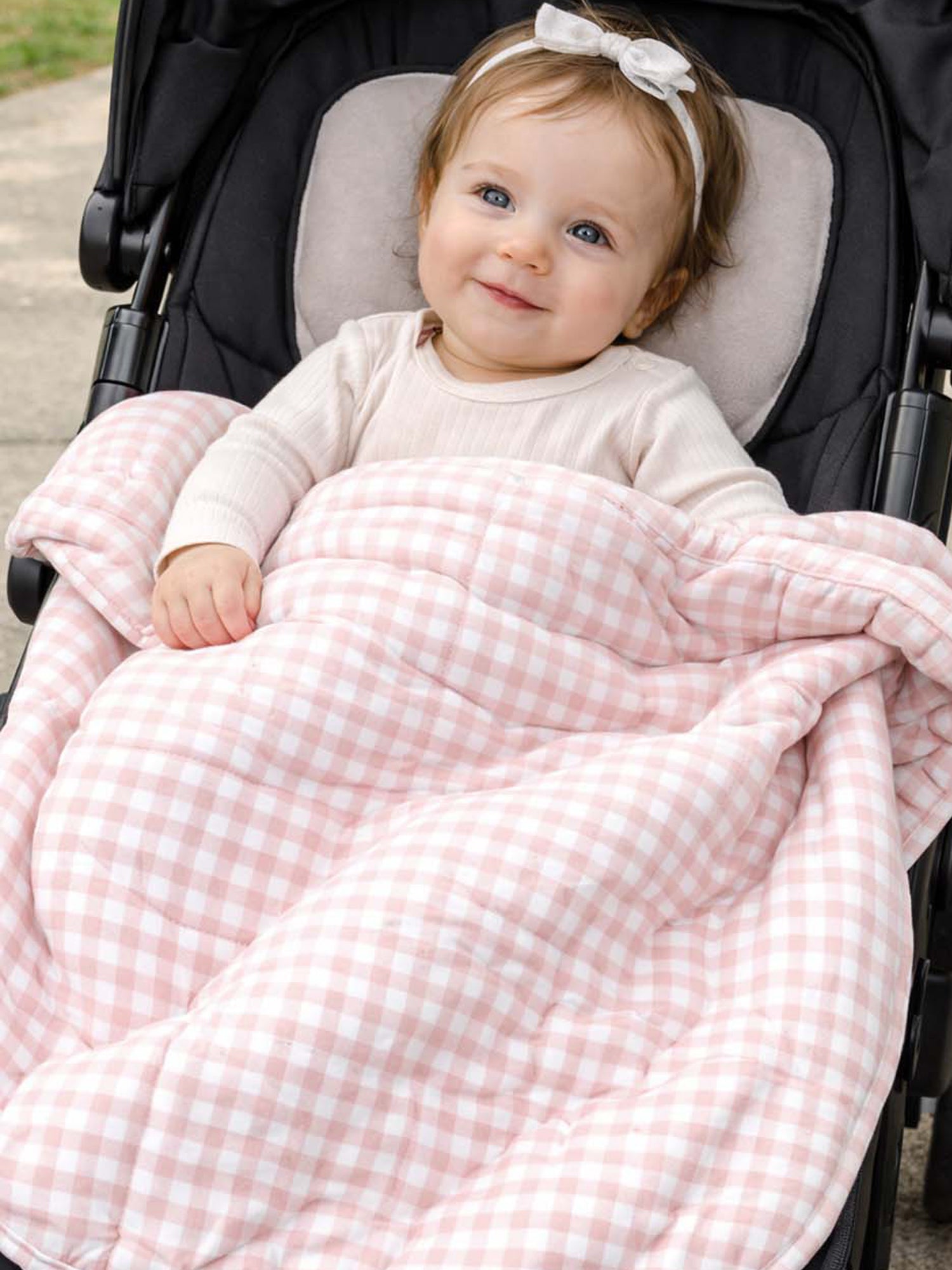 Cloud Blanket - Pink Gingham / 0.5 TOG