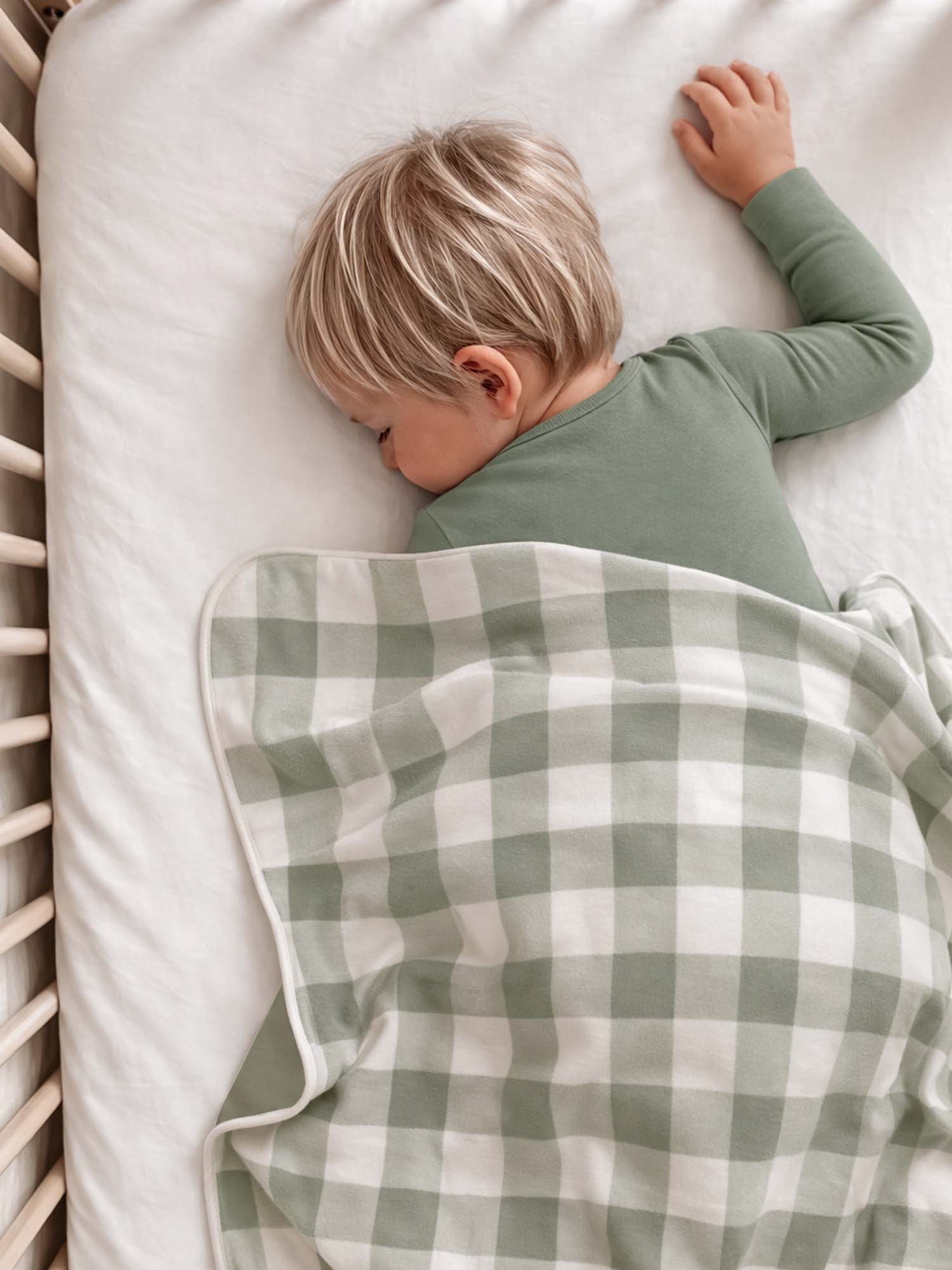 Cloud Blanket - Sage Gingham / 2.5 TOG