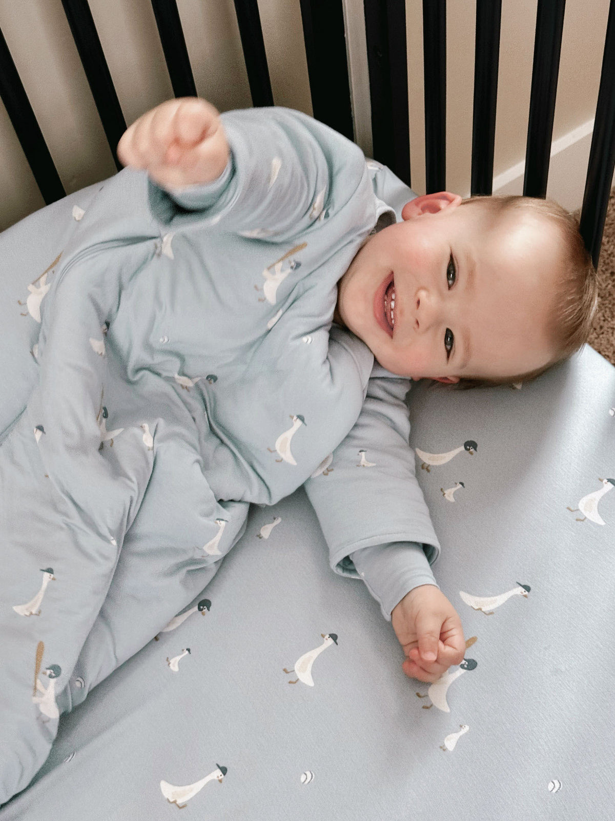 Long Sleeve Sleep Sack - Baseball Goose / 0.5 TOG