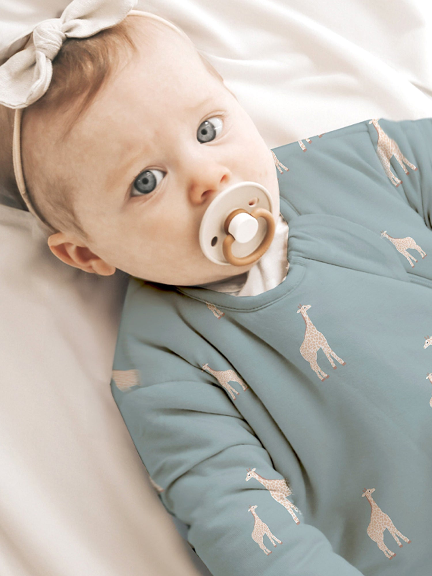 Long Sleeve Sleep Sack - Giraffe moss / 2.5 TOG