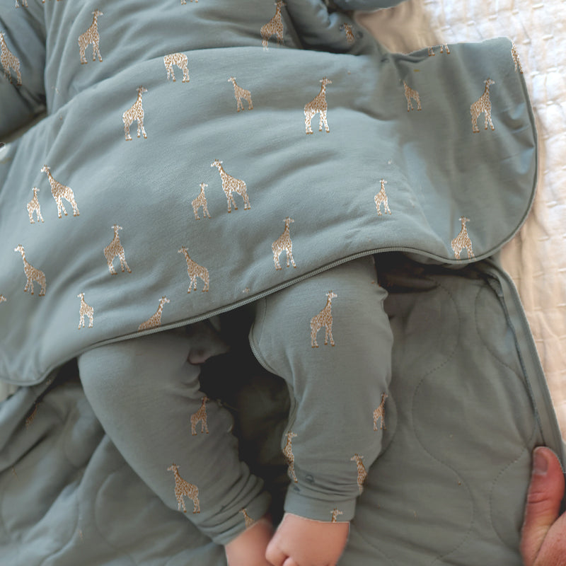 Long Sleeve Sleep Bag - Giraffe Moss