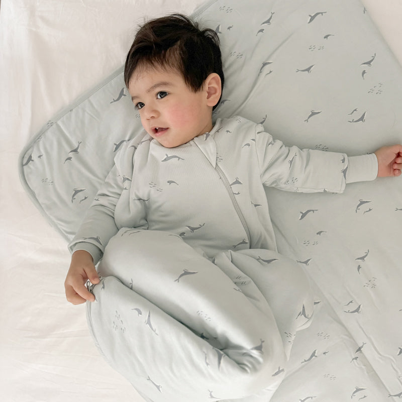 Long Sleeve Sleep Bag - Whale