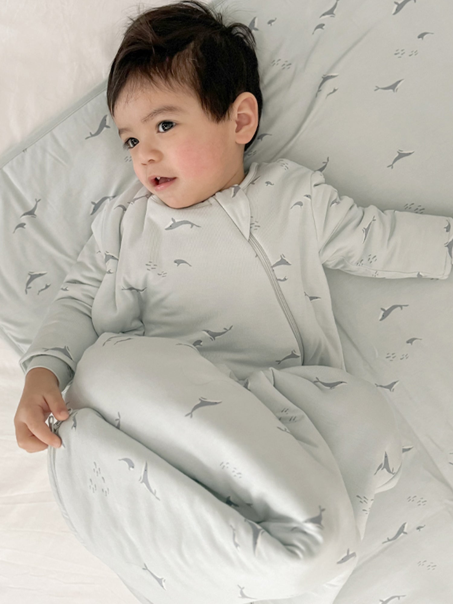 Long Sleeve Sleep Sack - Whale