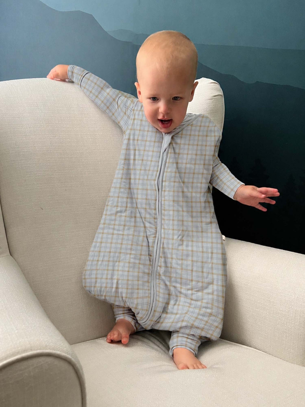 Long Sleeve Footie Sleep Sack - Plaid / 2.5 TOG