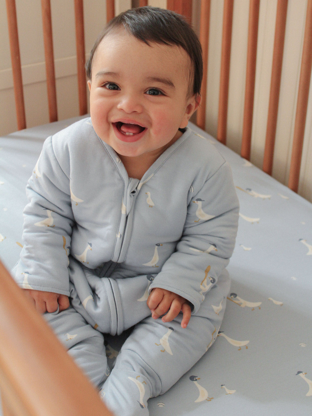 Long Sleeve Footie Sleep Sack - Baseball Goose / 0.5 TOG