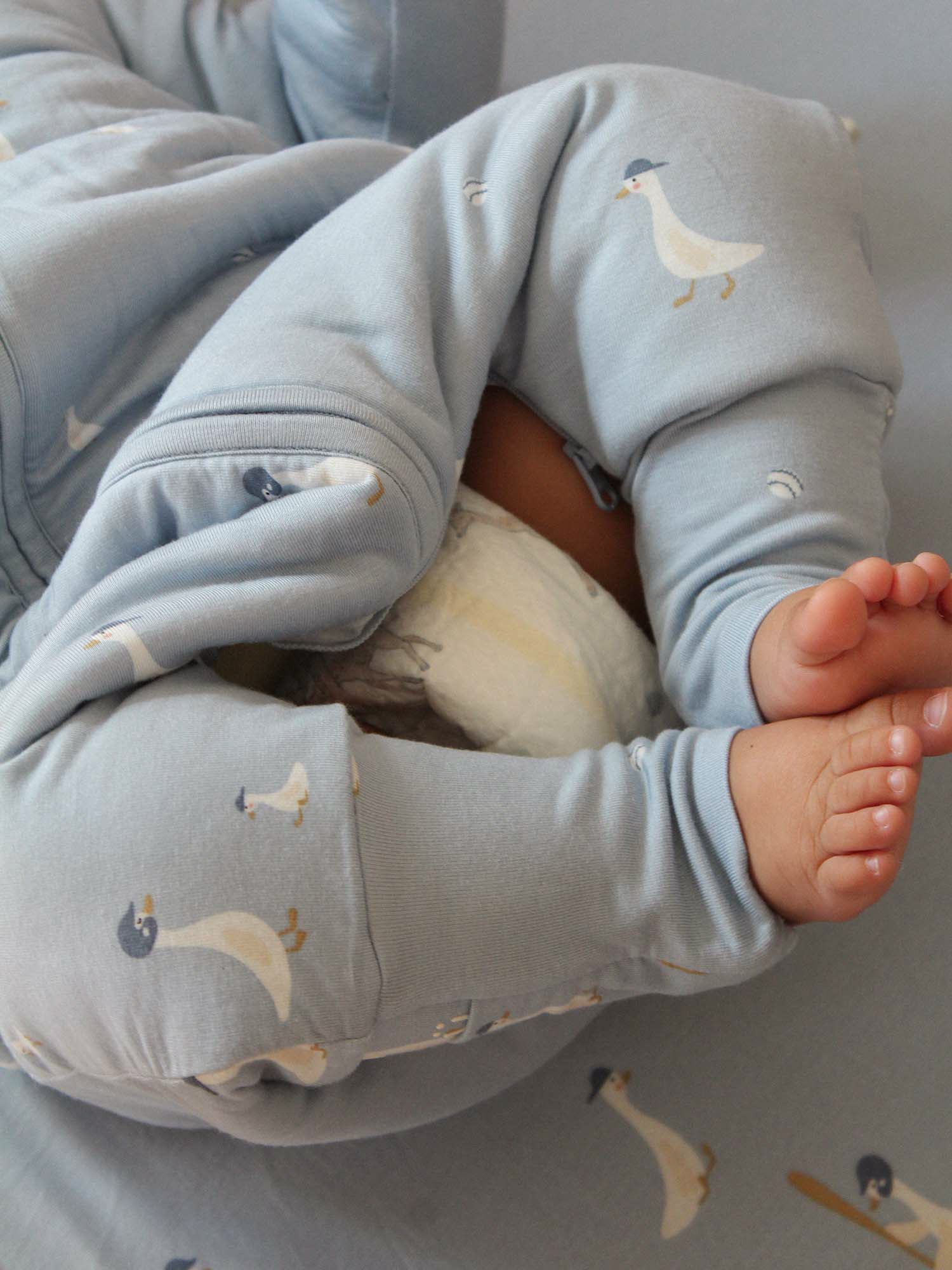 Long Sleeve Footie Sleep Sack - Baseball Goose / 1.0 TOG