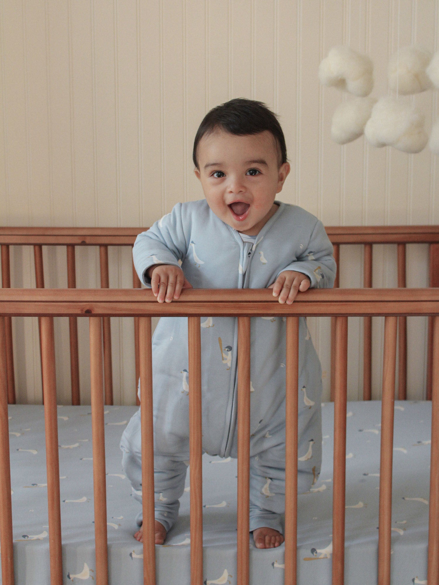 Long Sleeve Footie Sleep Sack - Baseball Goose / 0.5 TOG