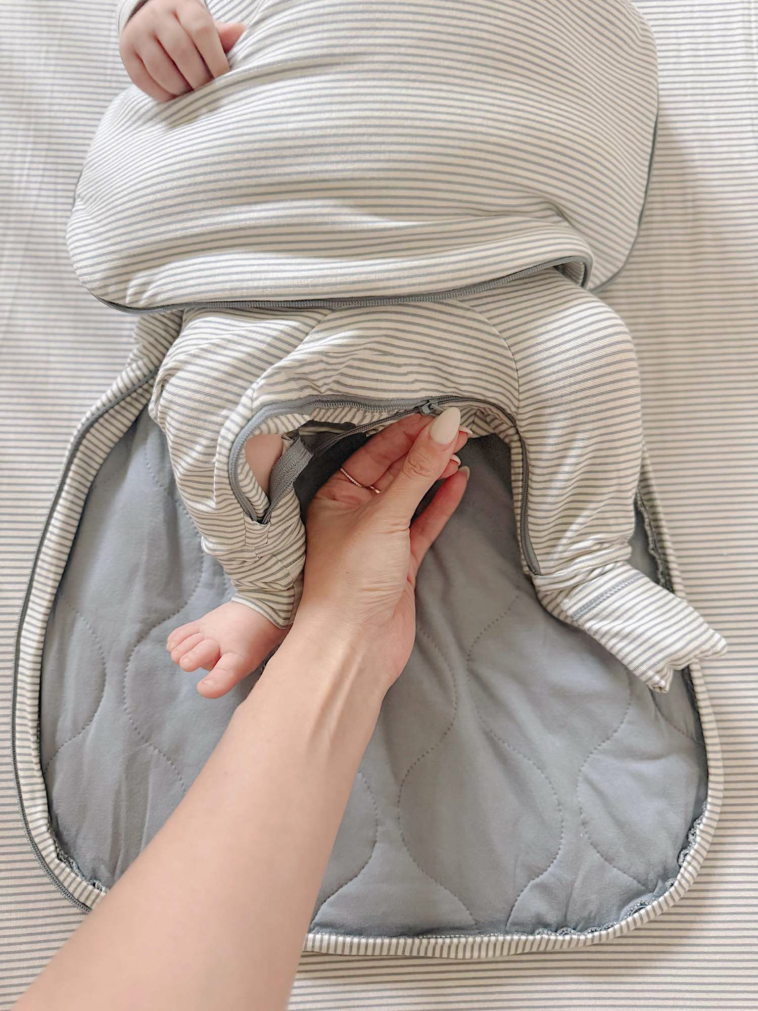 Swaddle Sleep Sack - Blue Stripes / 1.0 TOG