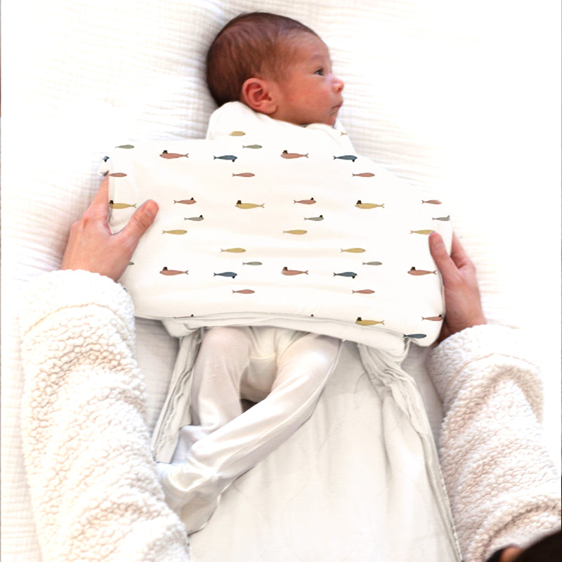 Swaddle Sleep Bag - Fish with a Hat