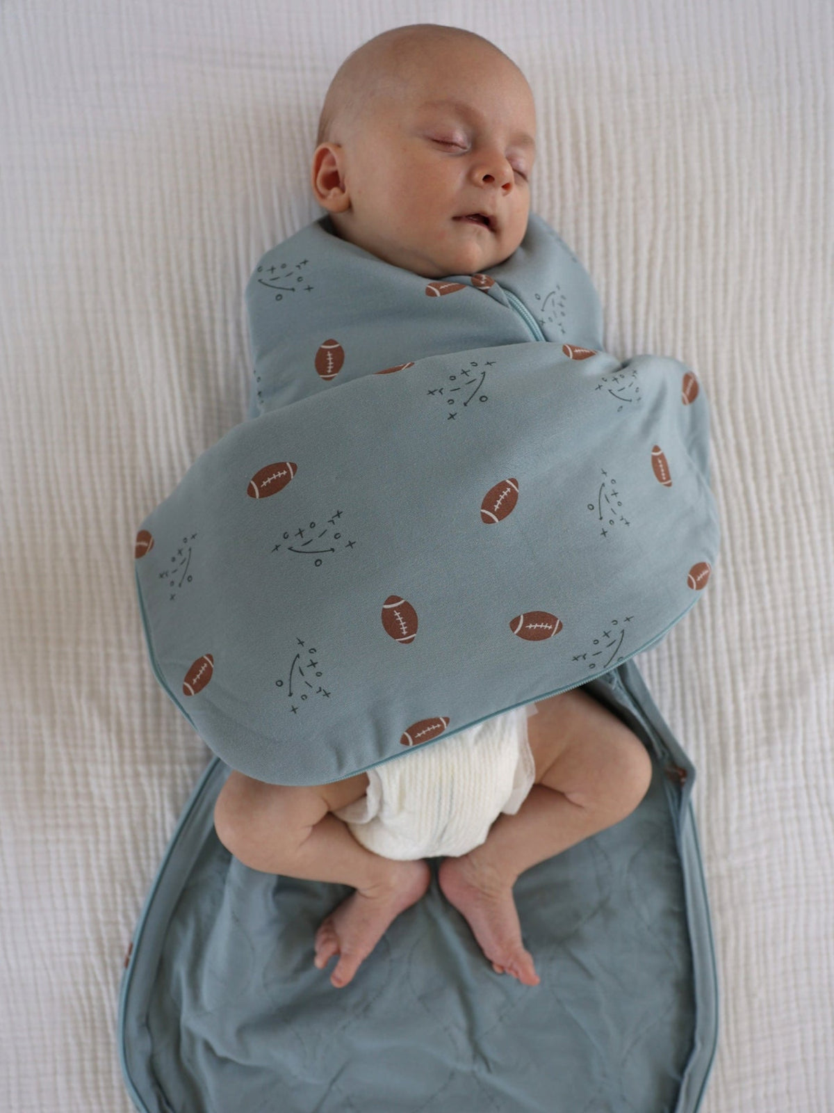 Swaddle Sleep Sack - Football / 1.0 TOG