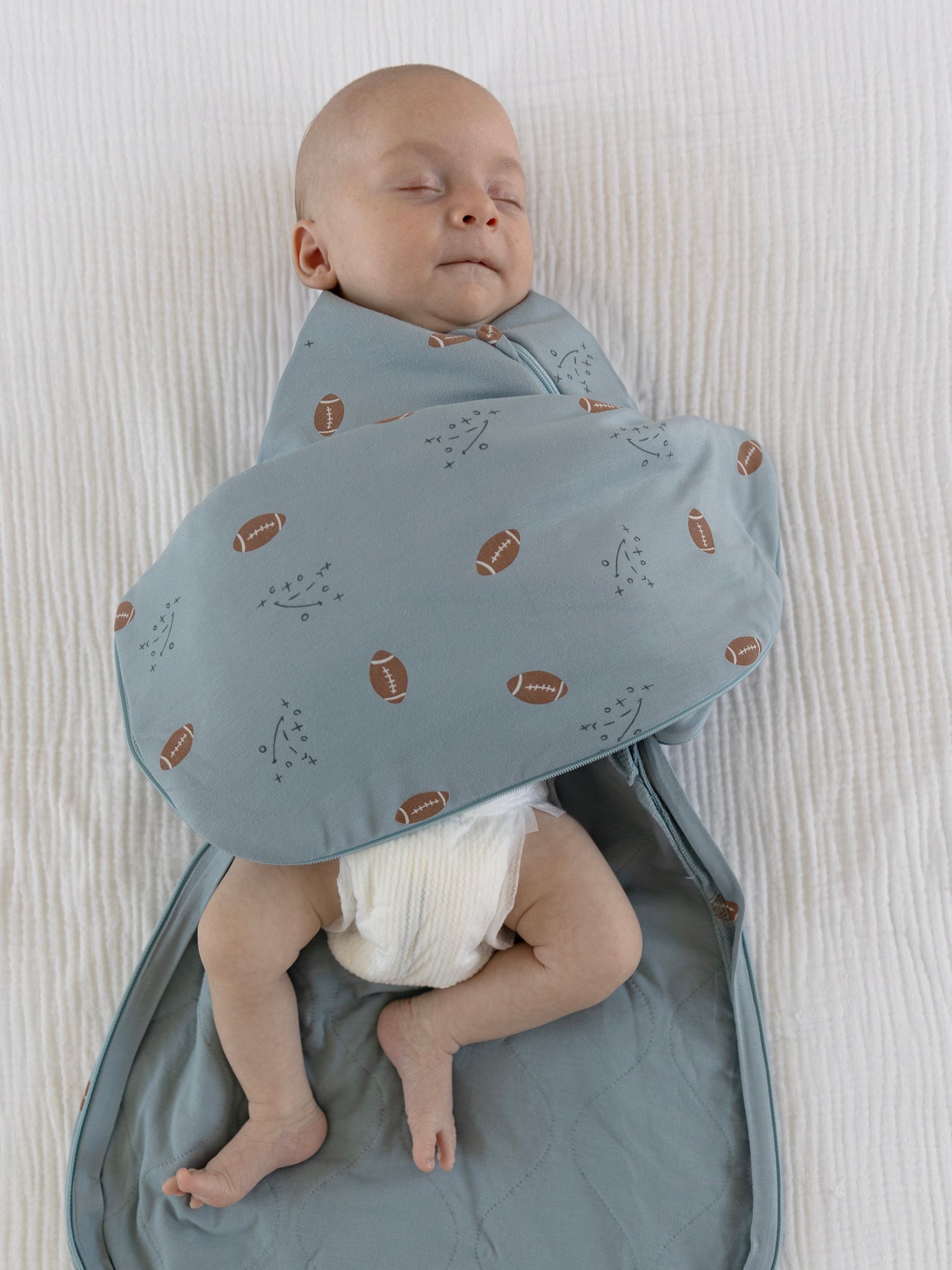 Swaddle Sleep Sack - Football / 1.0 TOG