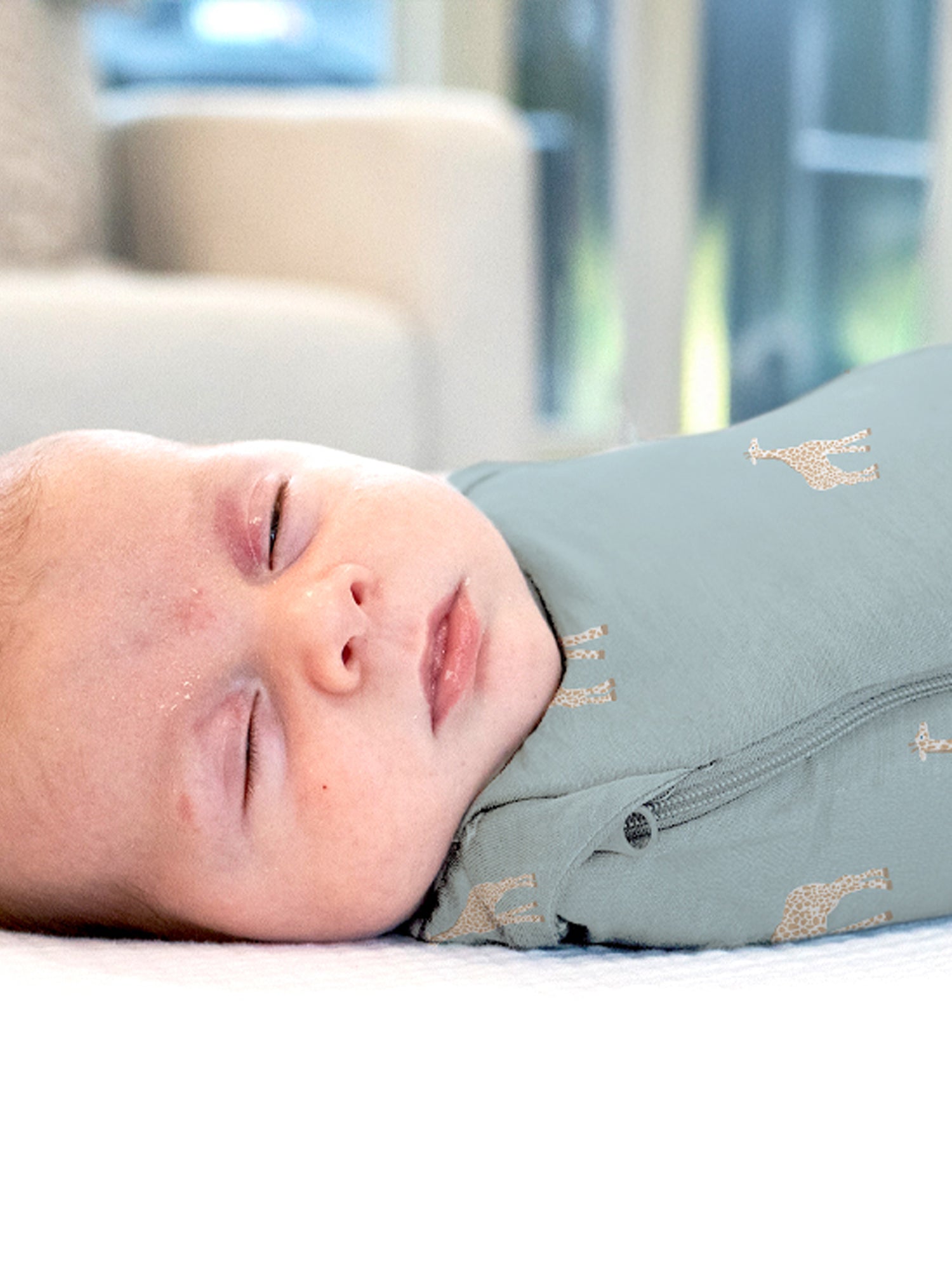 Swaddle Sleep Sack - Giraffe Moss / 1.0 TOG