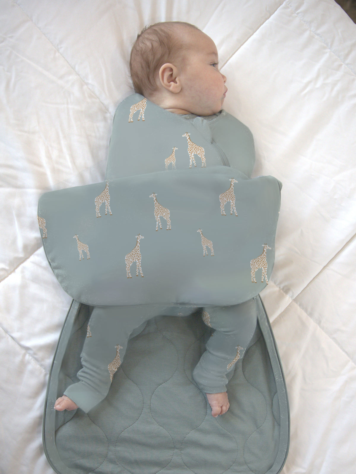 Swaddle Sleep Sack - Giraffe Moss / 1.0 TOG