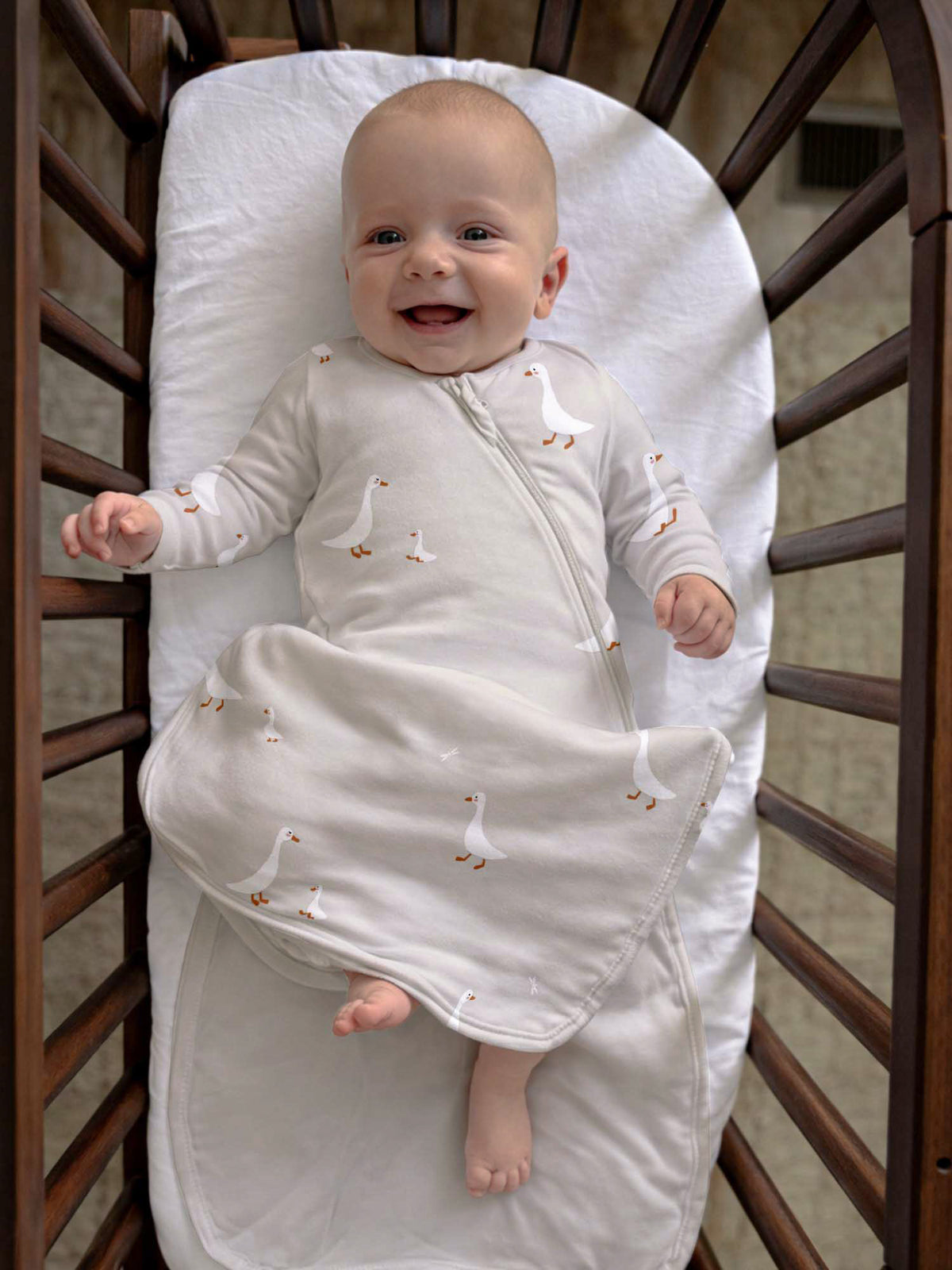 Long Sleeve Swaddle Sleep Sack - Goose / 2.5 TOG