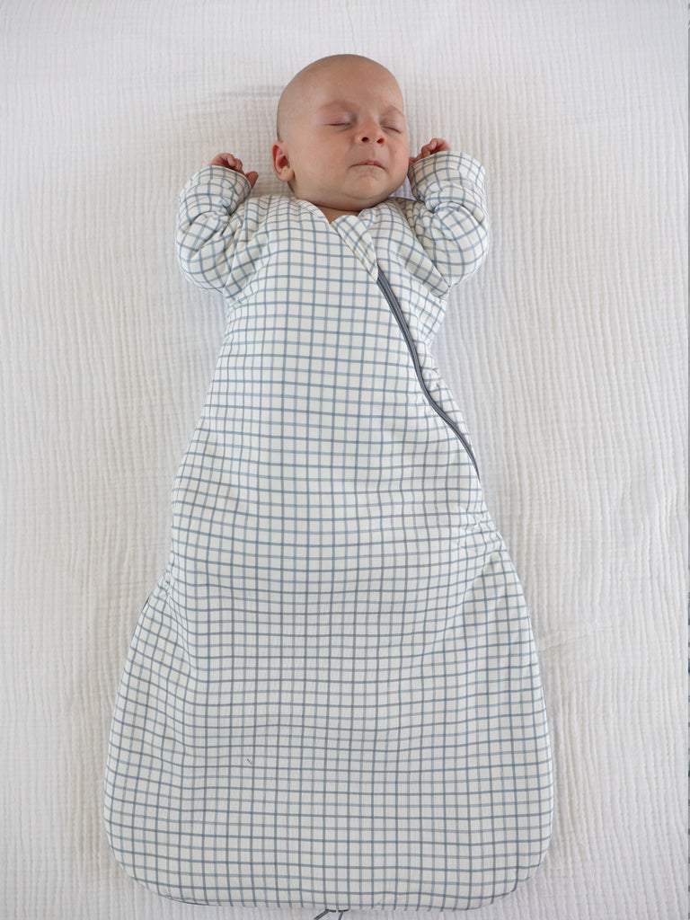 Long Sleeve Swaddle Sleep Sack - Checkmate / 1.0 TOG