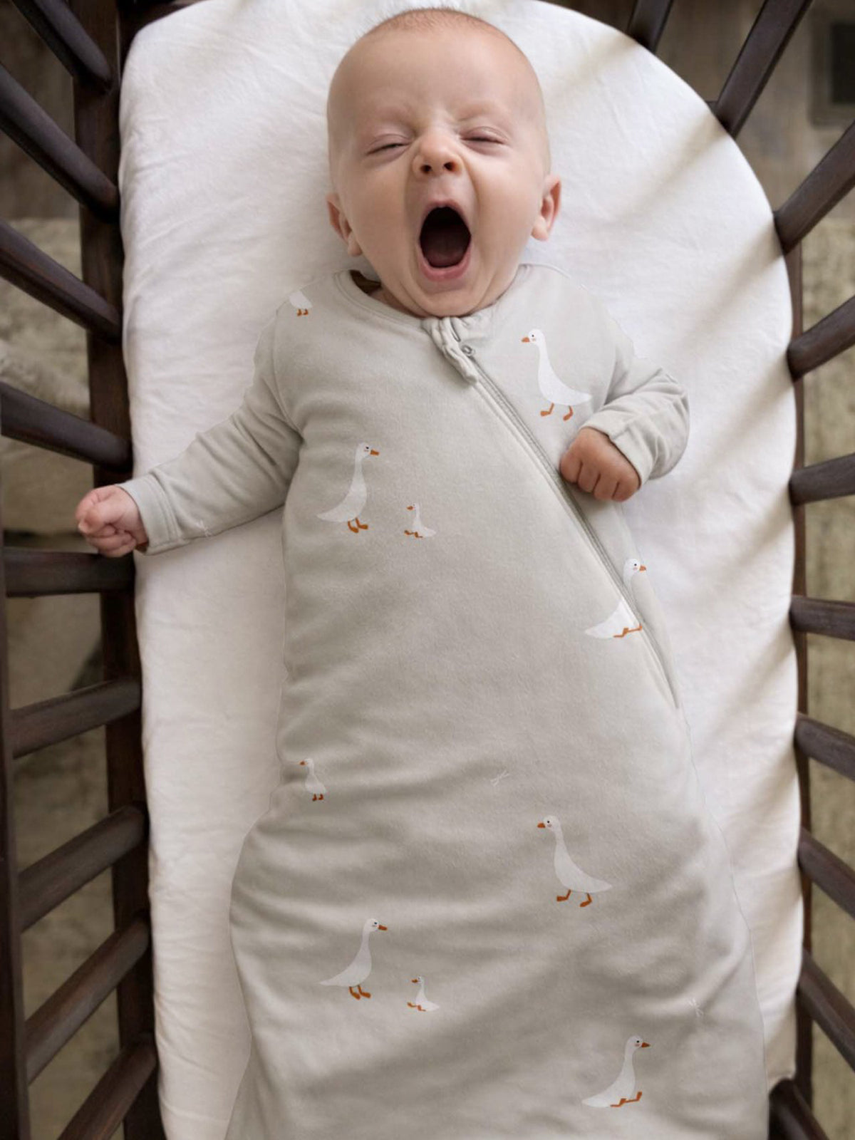 Long Sleeve Swaddle Sleep Sack - Goose/ 1.0 TOG