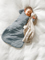 Transitional swaddle sleep sack, 1.0 TOG, blue-gray star print with swaddling cover