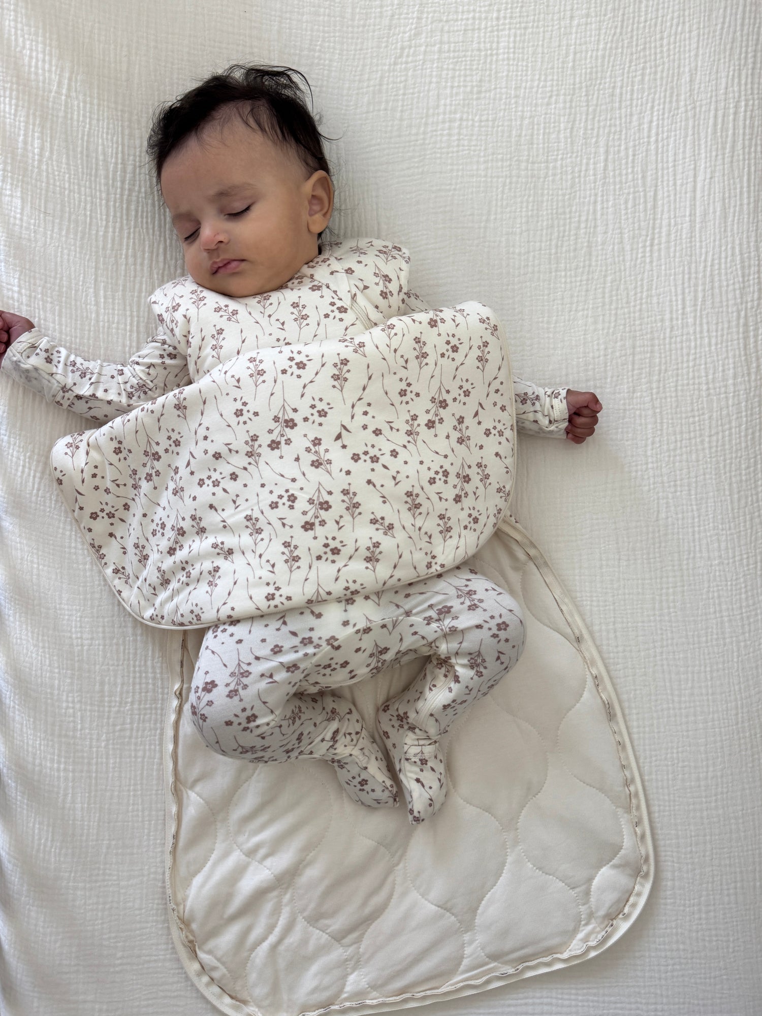 Posie Mauve 1.0 TOG Bamboo Viscose Transitional Swaddle Sack