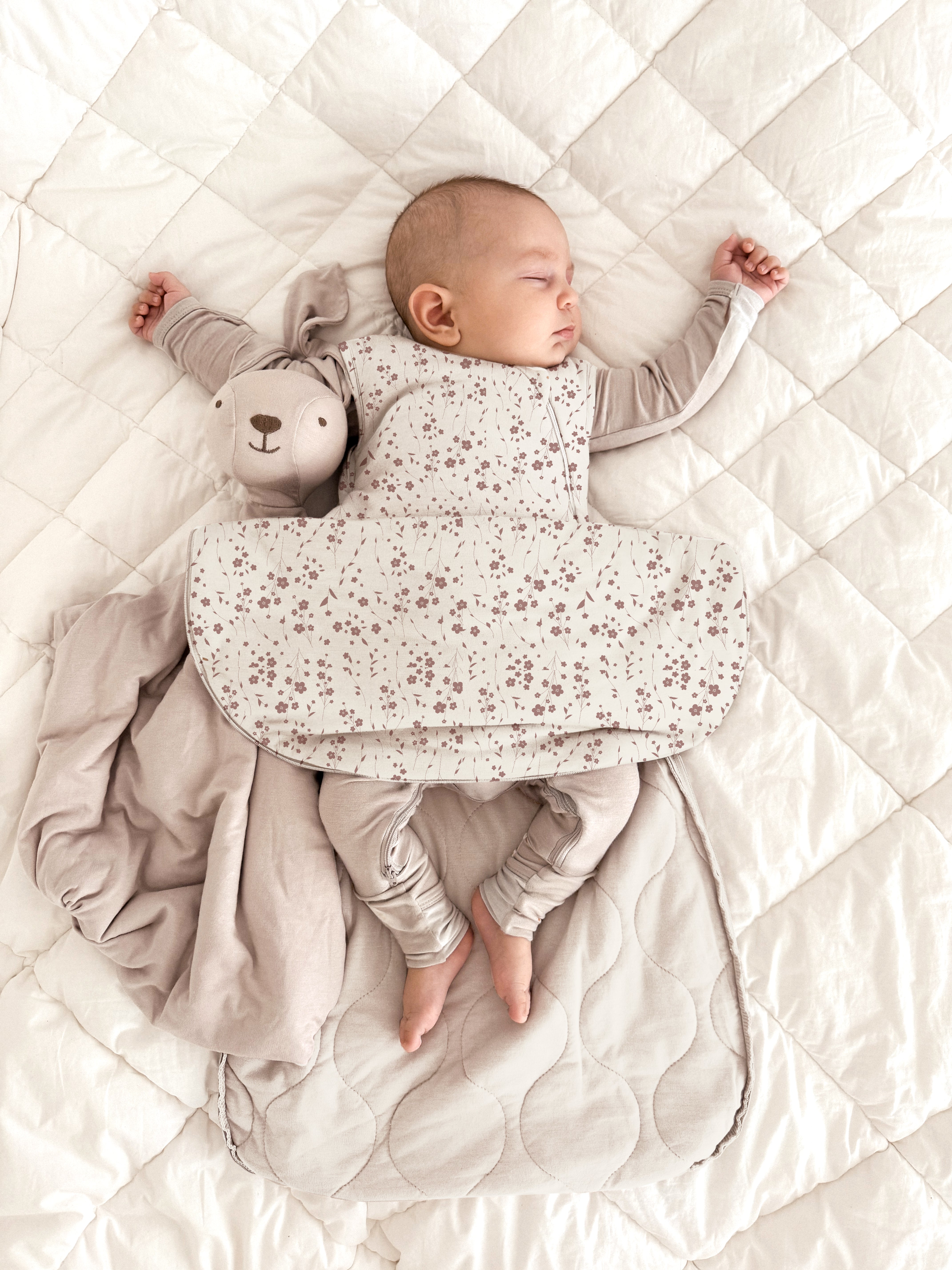 Posie Mauve TOG Bamboo Viscose Transitional Swaddle Sack