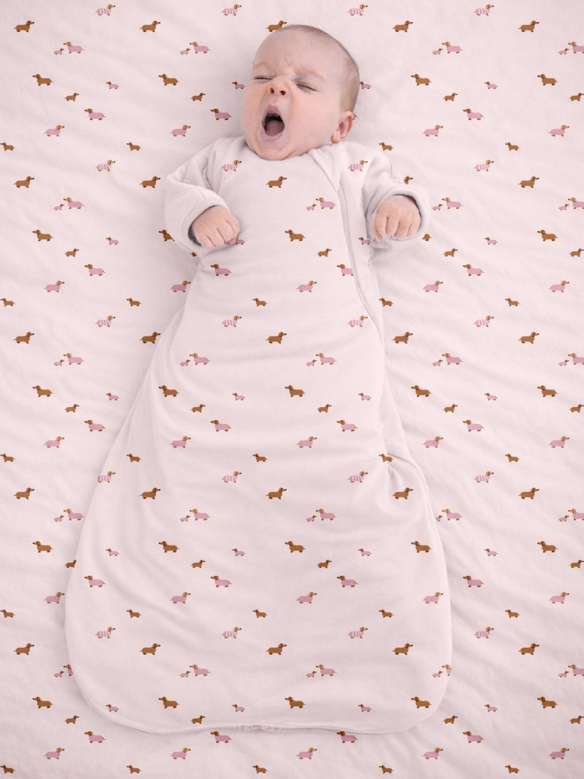 Long Sleeve Transitional Swaddle Sack - Girl Dog / 0.5 TOG