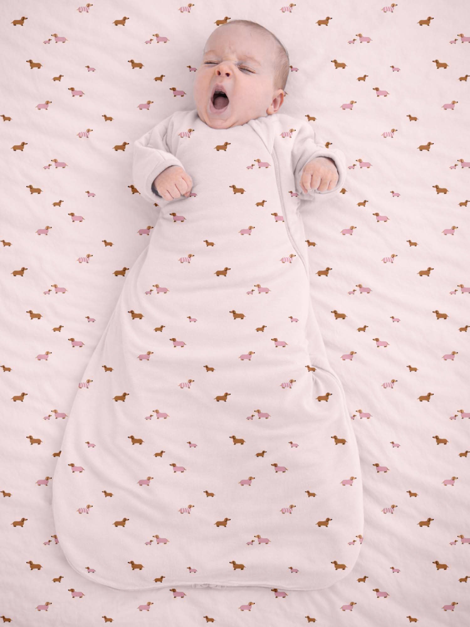 Long Sleeve Transitional Swaddle Sack - Girl Dog / 1.0 TOG