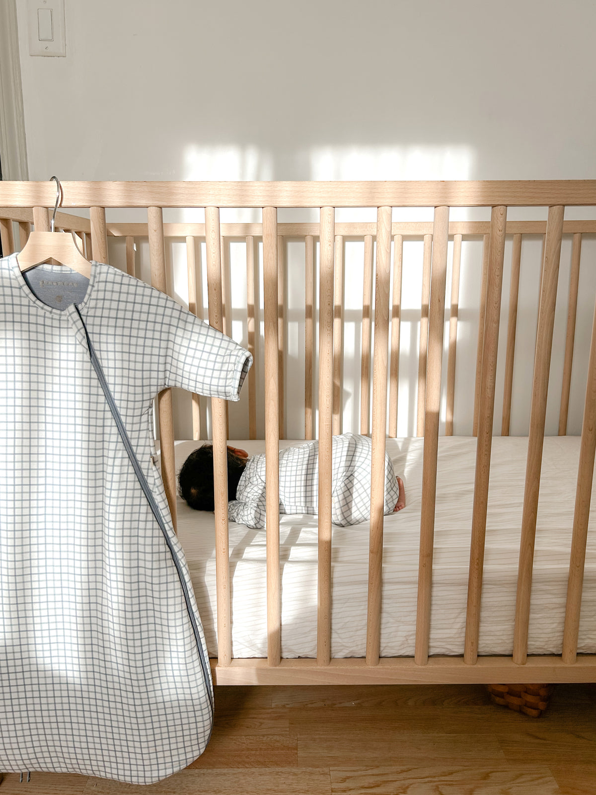 Long Sleeve Swaddle Sleep Sack - Checkmate / 1.0 TOG