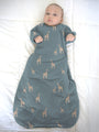 Long Sleeve Transitional Swaddle Sack - Giraffe Moss / 2.5 TOG