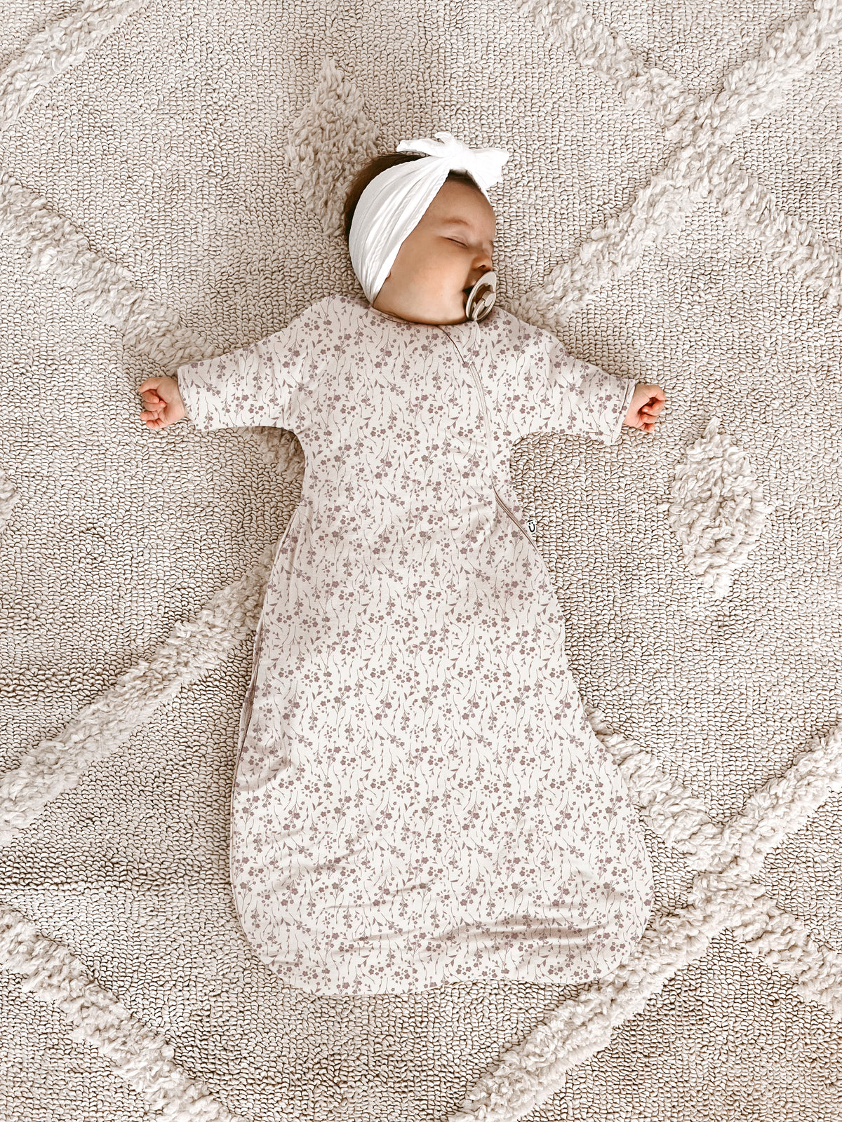 Long Sleeve Transitional Swaddle Sack - Posies / 0.5 TOG