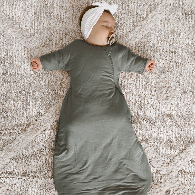 Long Sleeve Transitional Swaddle Sack - Sage / 1.0 TOG