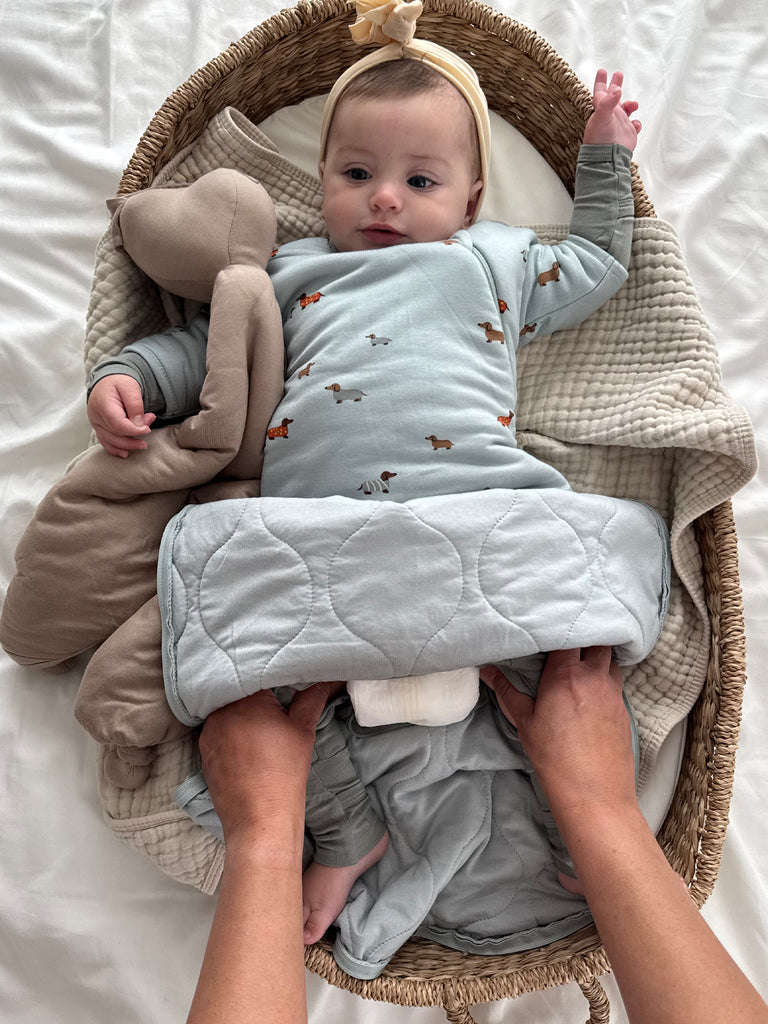 Long Sleeve Transitional Swaddle Sack - Woof / 1.0 TOG