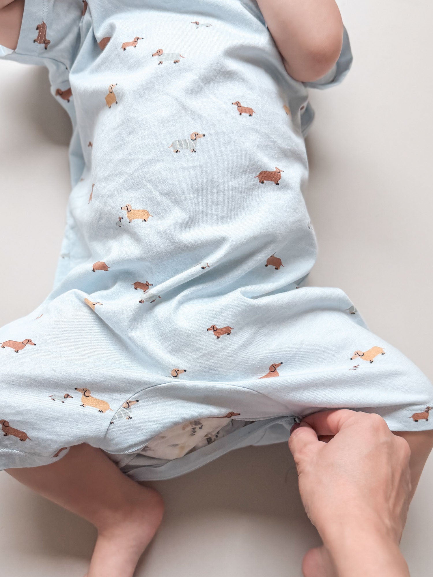 Cotton Shortie Romper - Woof