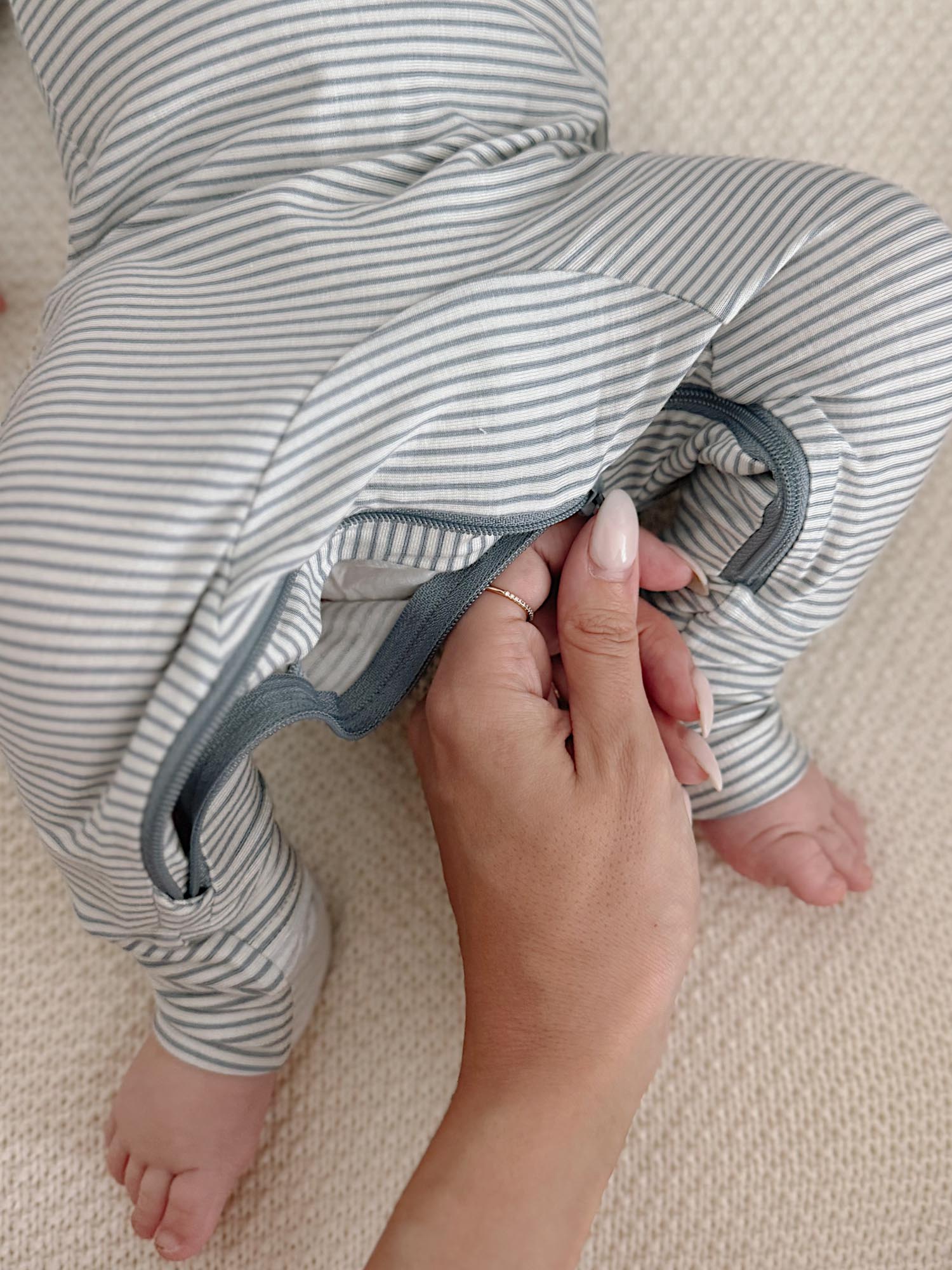 Convertible Pajama - Blue stripe