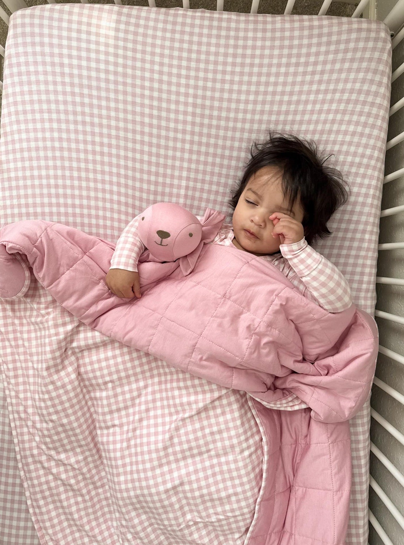 Cloud Blanket - Pink Gingham / 0.5 TOG