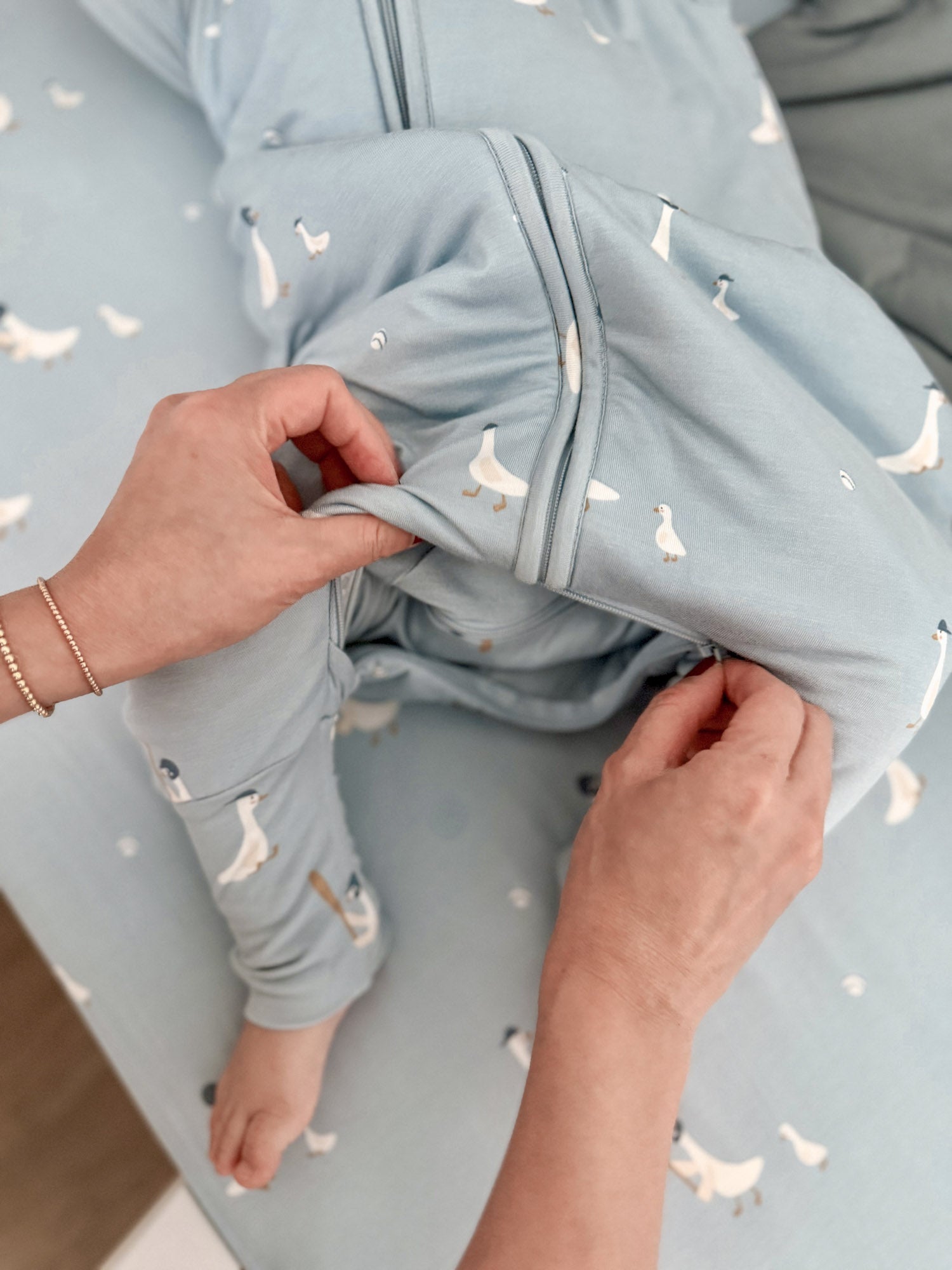 Footie Sleep Sack - Baseball Goose / 0.5 TOG