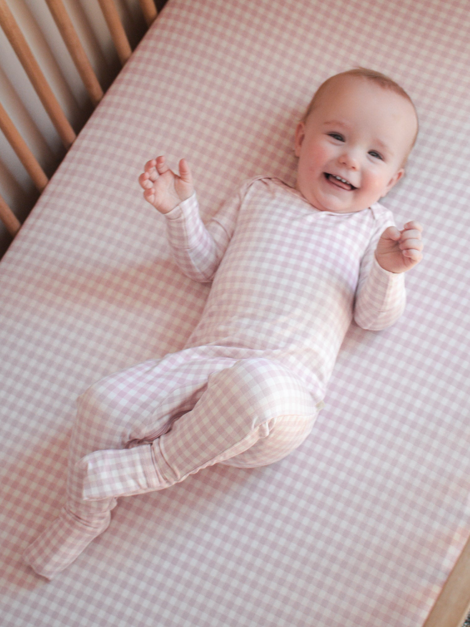 Convertible Pajama - Pink Gingham