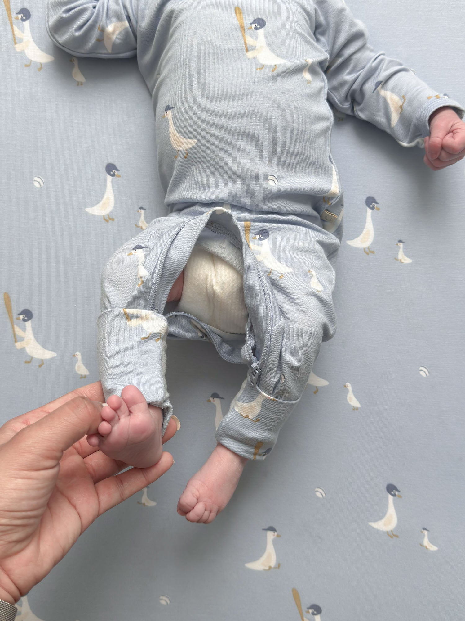 Convertible Pajama - Baseball Goose