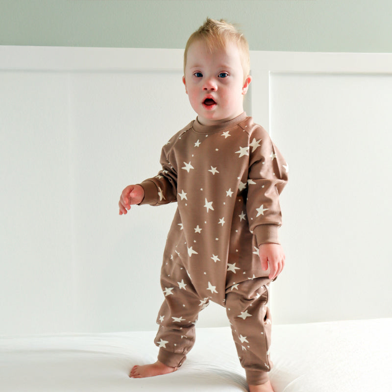 Sale Fleece Jumpsuit - Wonky Stars Daze