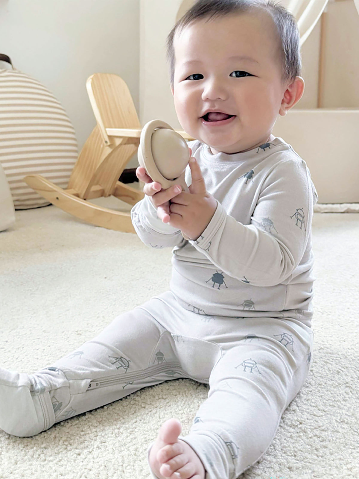 Two Piece Footie Set - Robot