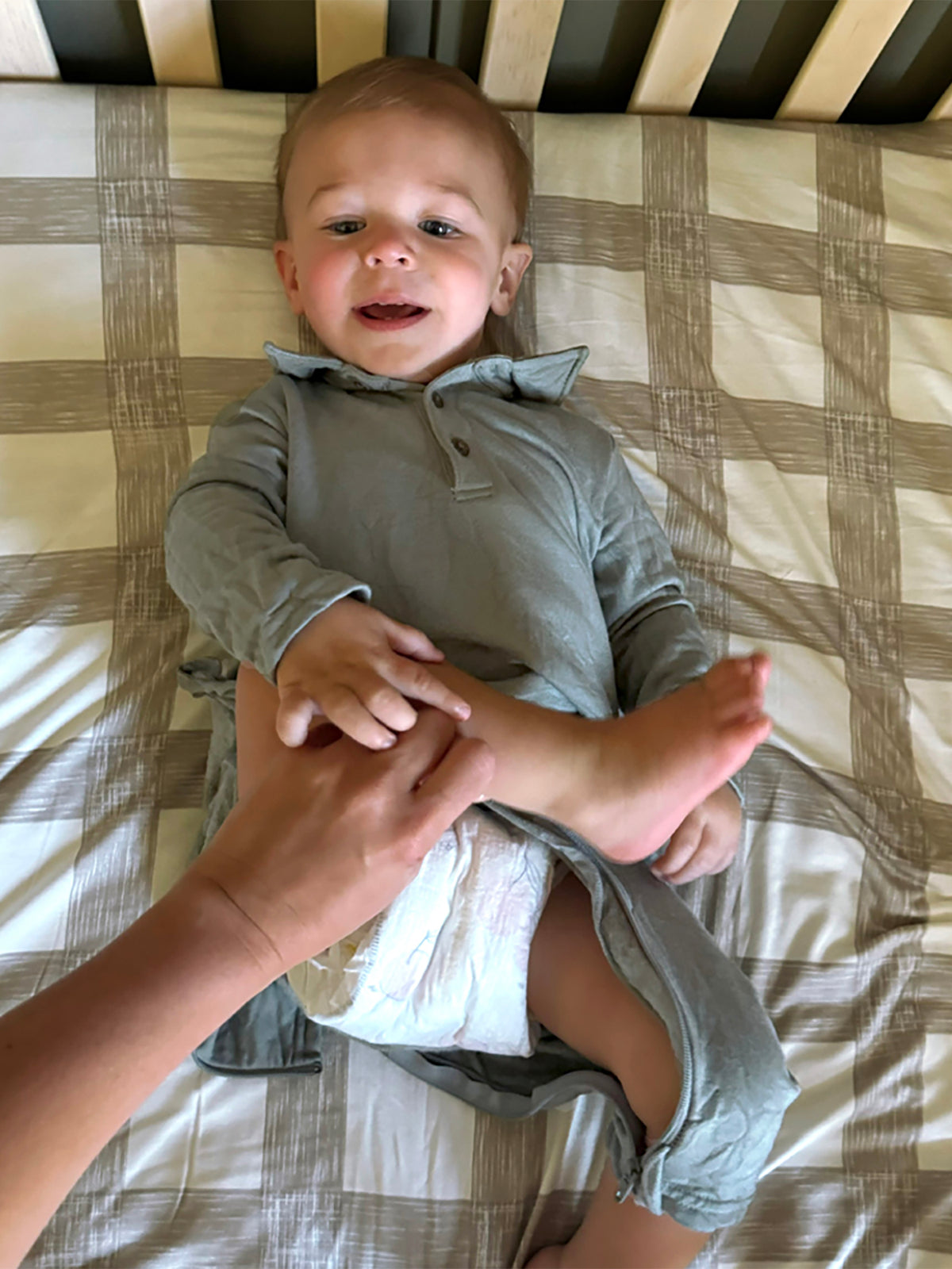 Fleece Collared Jumpsuit - Sage
