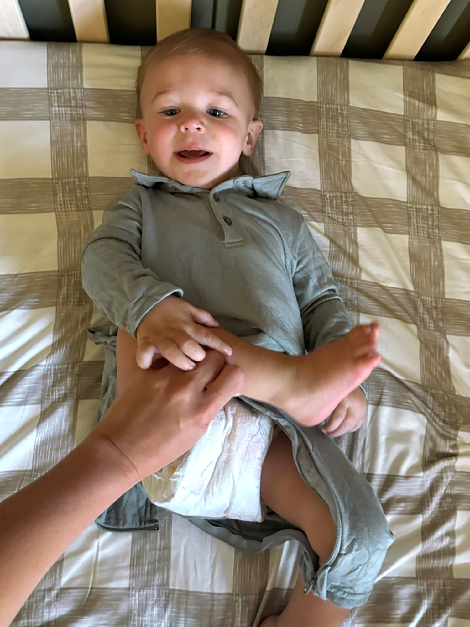 Fleece Collared Jumpsuit - Sage