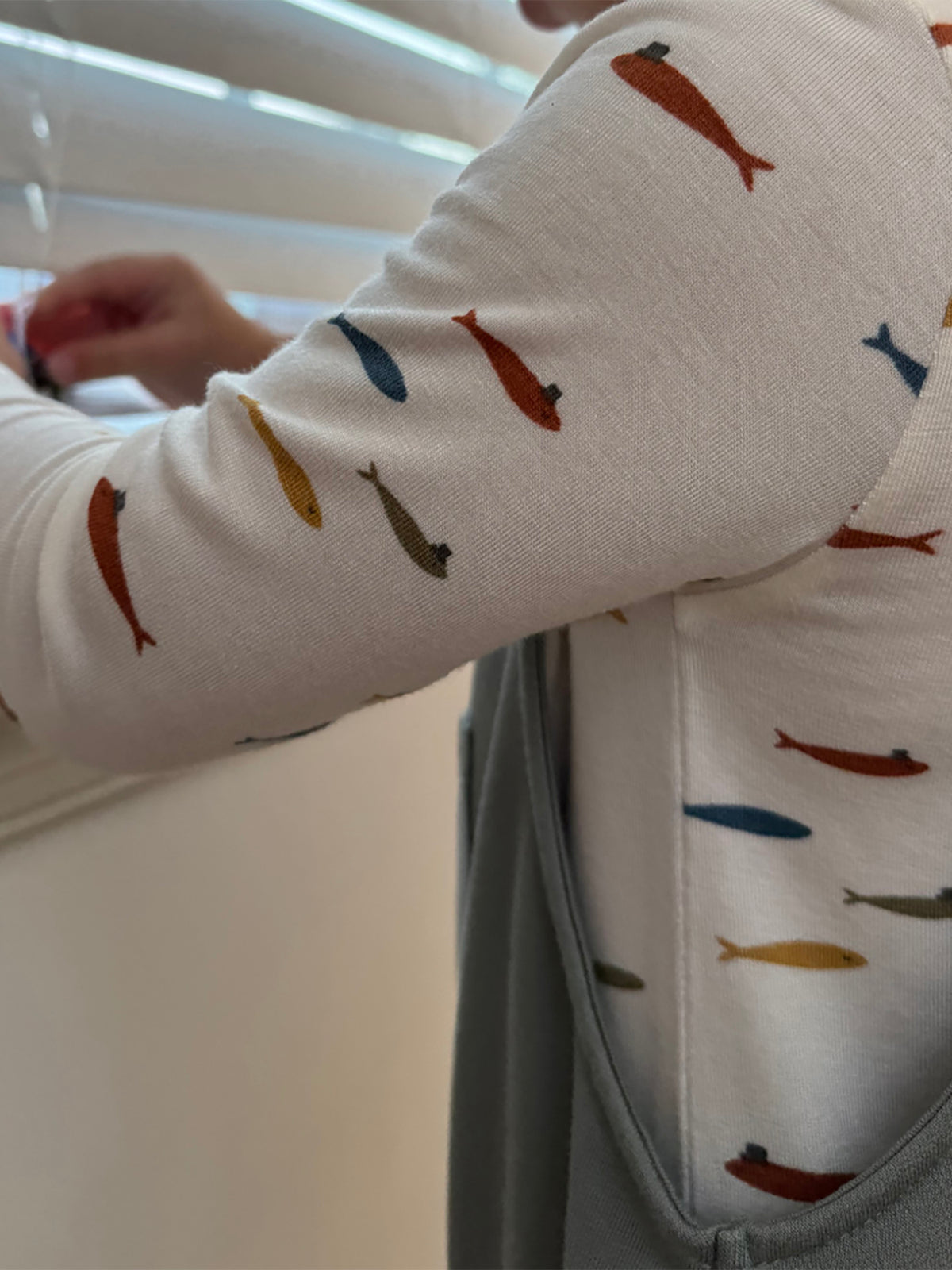 Fleece Overall Set -  Fish with a Hat